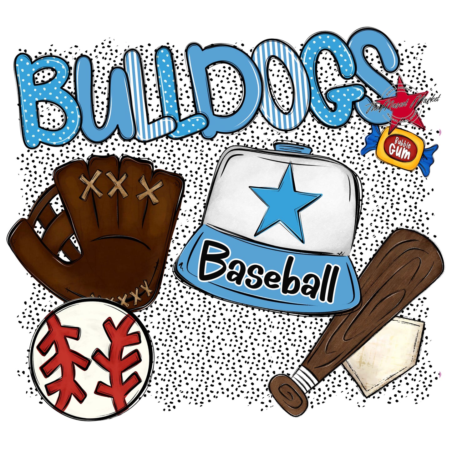 Bulldogs Baseball Spirit-Carolina Blue