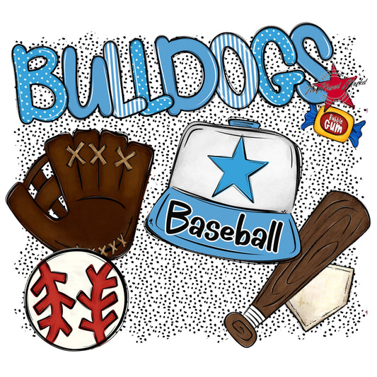 Bulldogs Baseball Spirit-Carolina Blue
