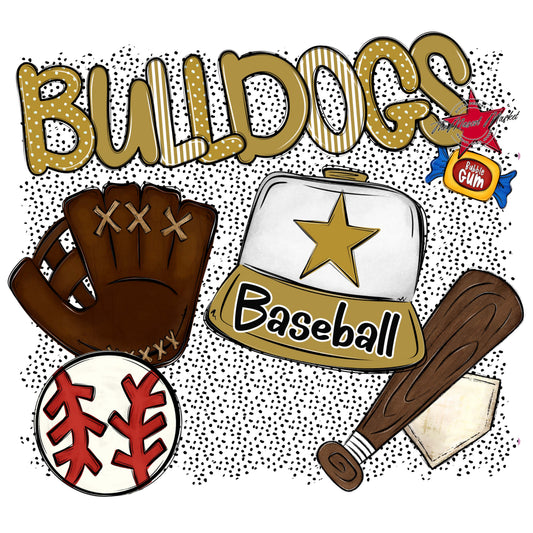 Bulldogs Baseball Spirit-Gold