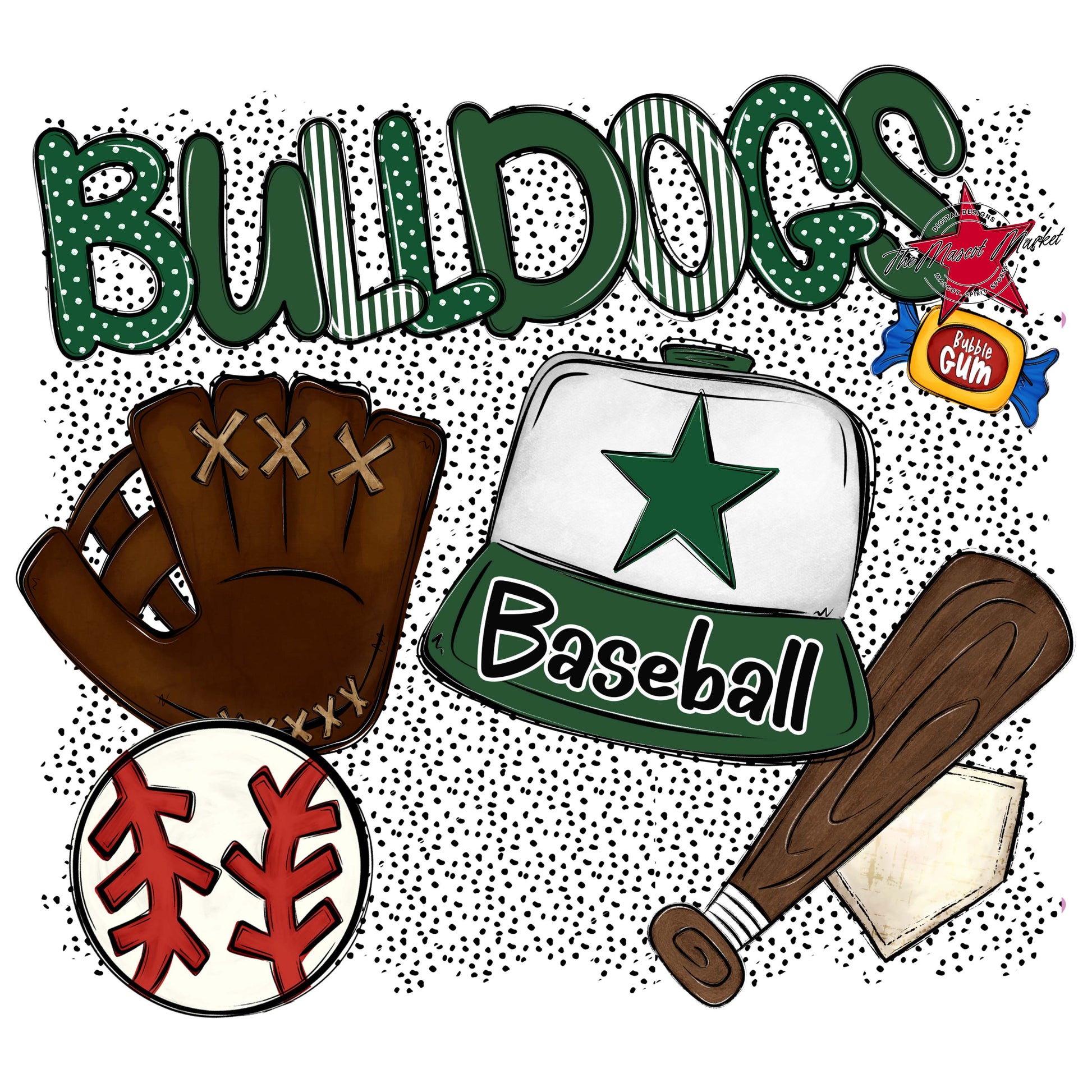 Bulldogs Baseball Spirit-Green