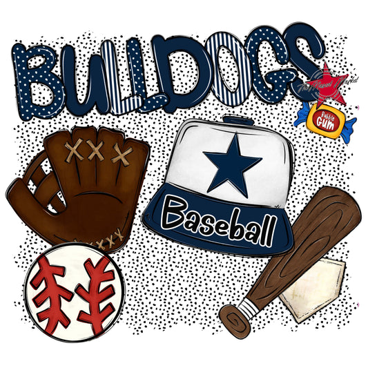 Bulldogs Baseball Spirit-Navy