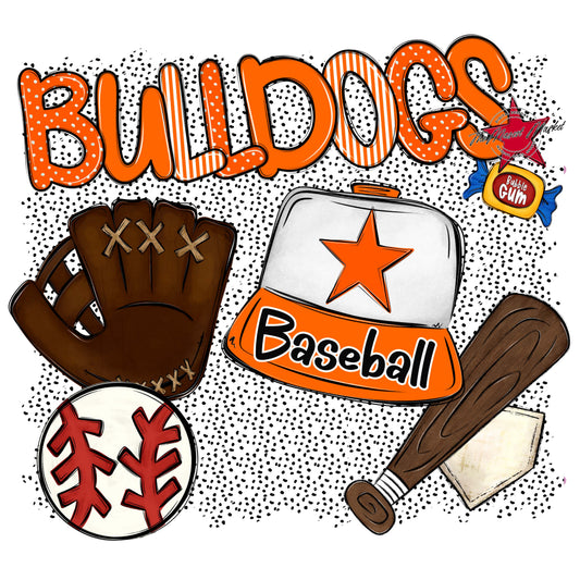 Bulldogs Baseball Spirit-Orange