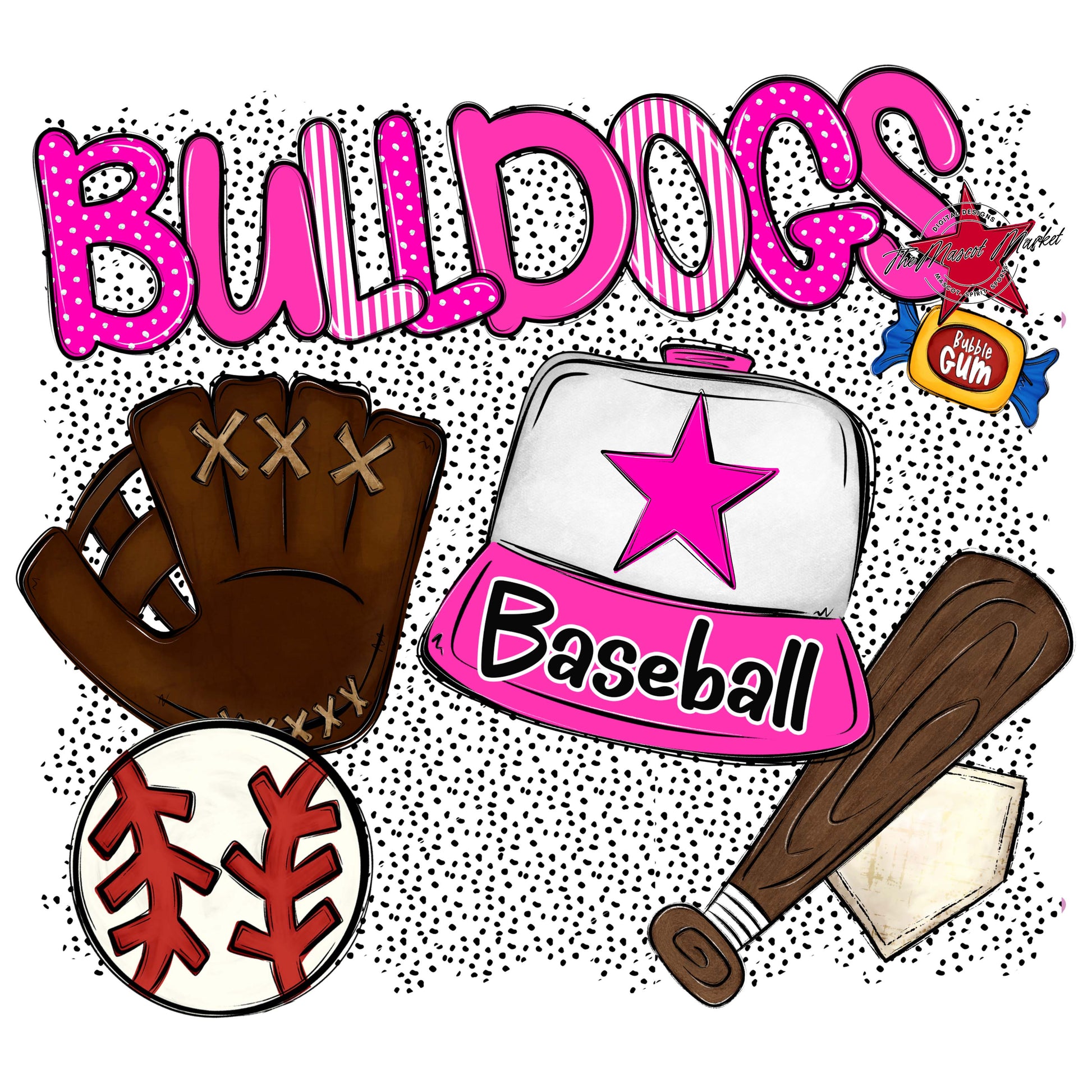 Bulldogs Baseball Spirit-Pink