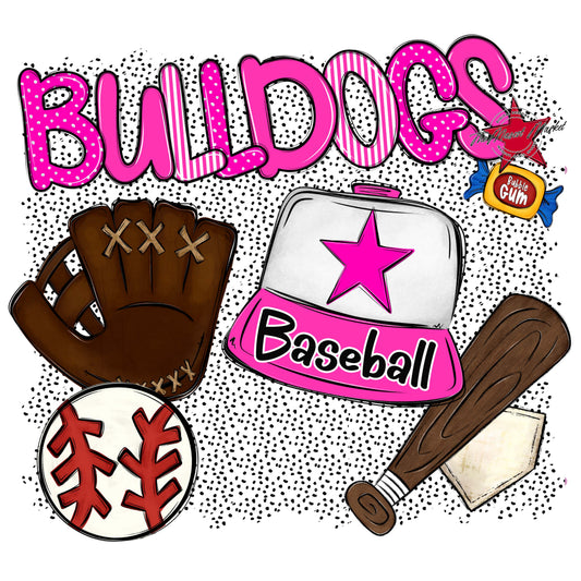 Bulldogs Baseball Spirit-Pink