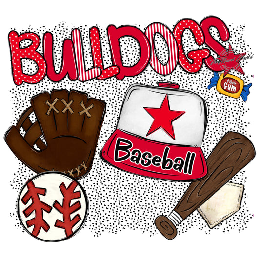Bulldogs Baseball Spirit-Red