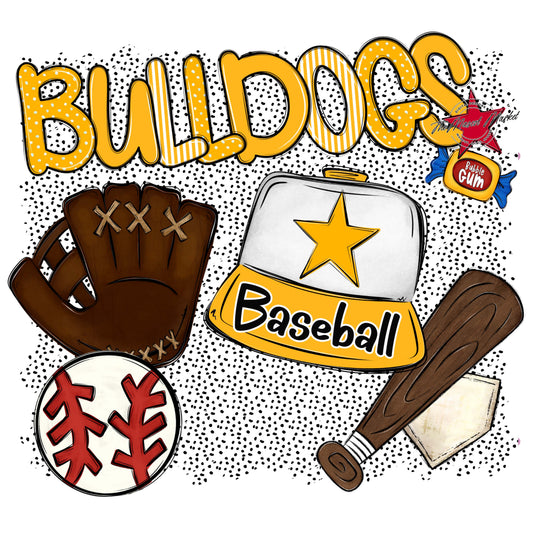 Bulldogs Baseball Spirit-Yellow