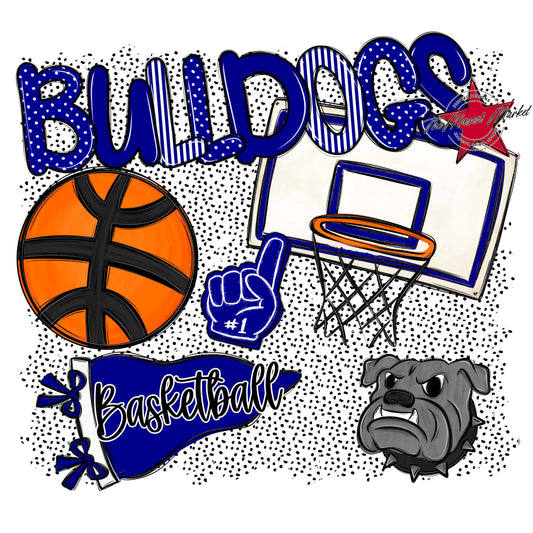 Bulldogs Basketball Spirit-Blue