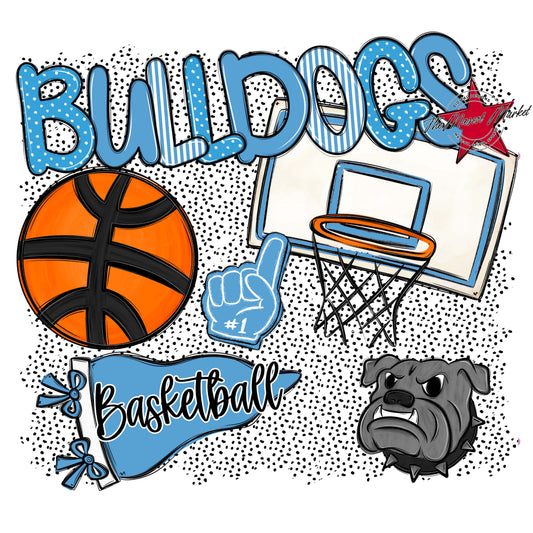Bulldogs Basketball Spirit-Carolina Blue
