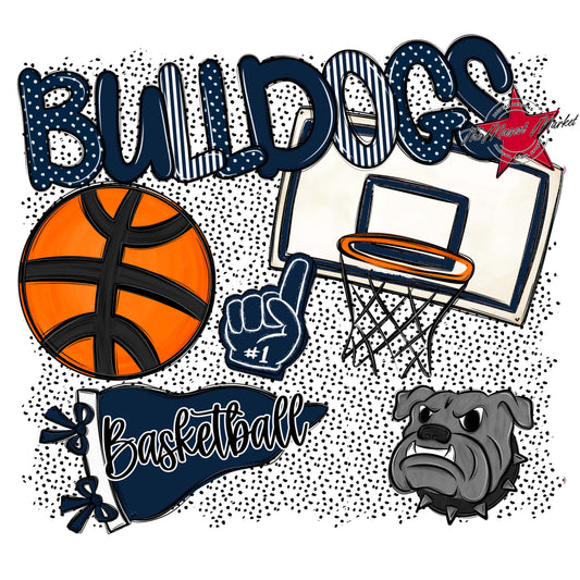 Bulldogs Basketball Spirit-Navy