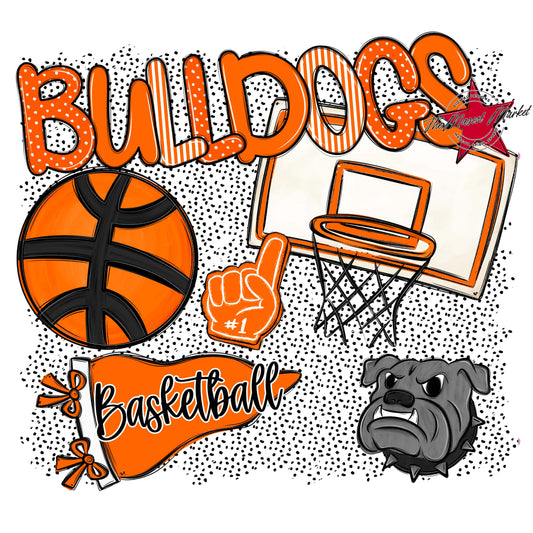 Bulldogs Basketball Spirit-Orange