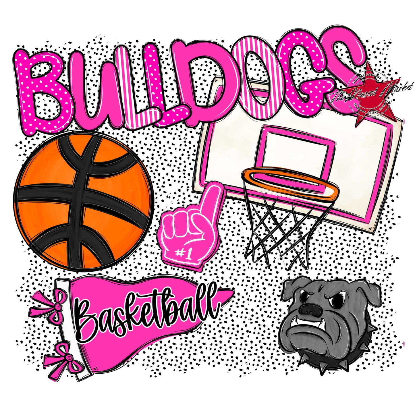 Bulldogs Basketball Spirit-Pink