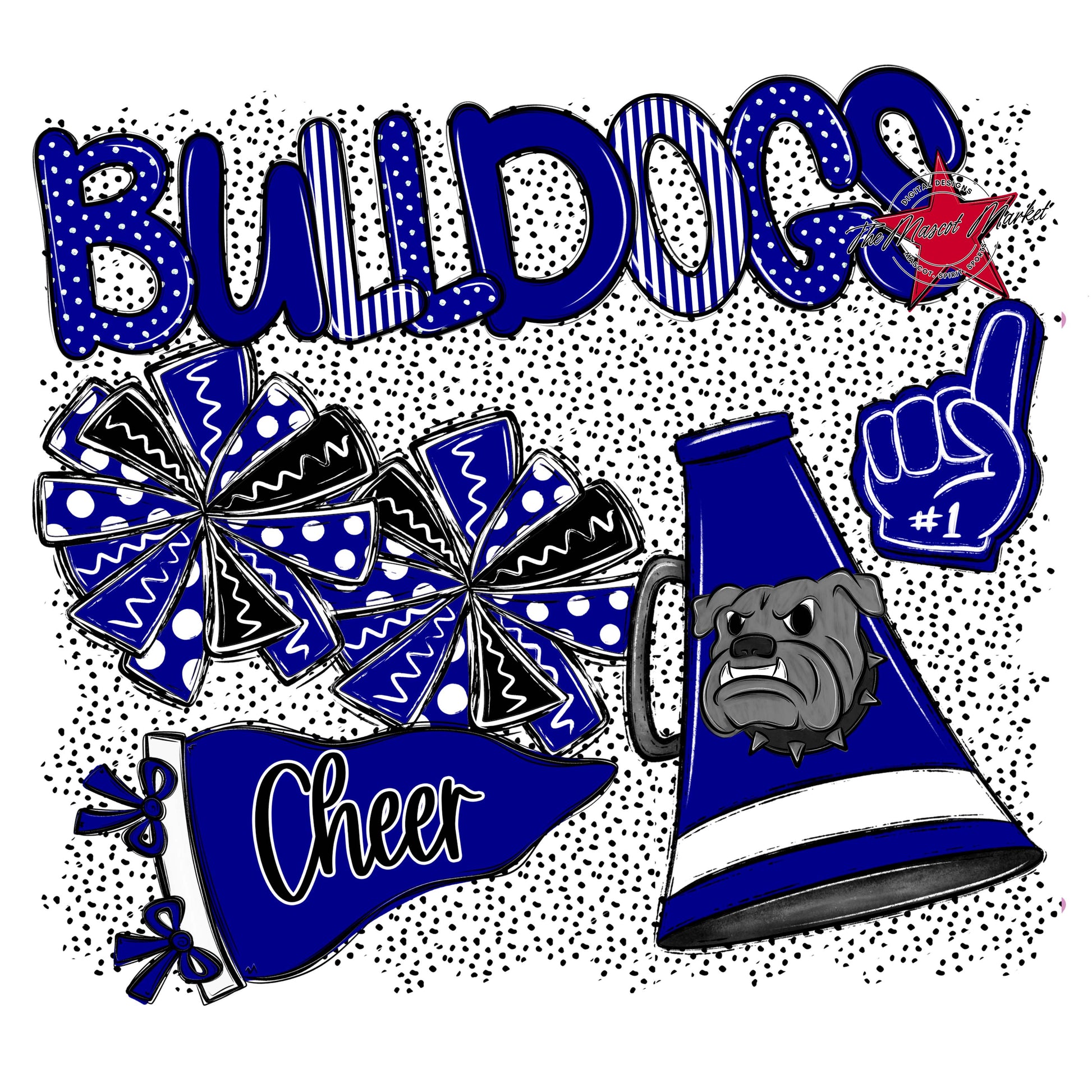 Bulldogs Cheer Spirit-Blue