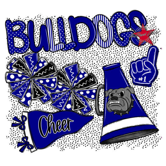 Bulldogs Cheer Spirit-Blue