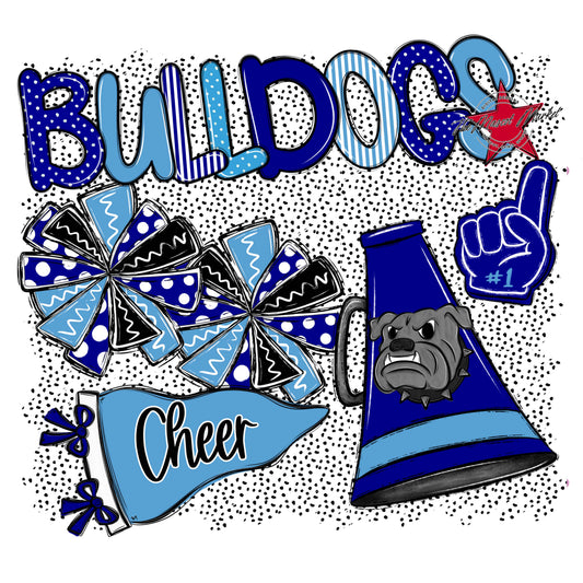 Bulldogs Cheer Spirit-Blue & Carolina Blue