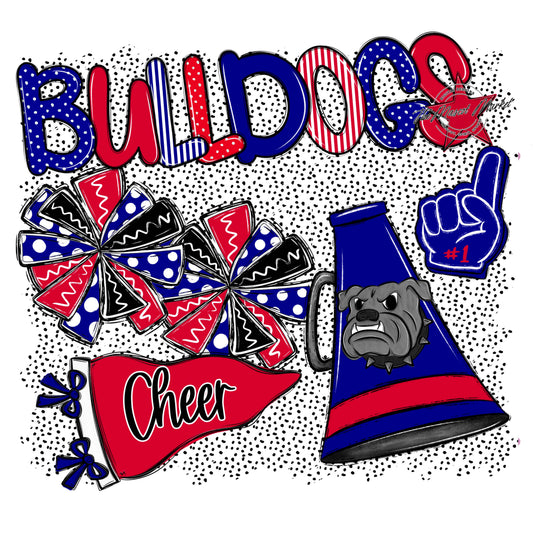 Bulldogs Cheer Spirit-Blue & Red