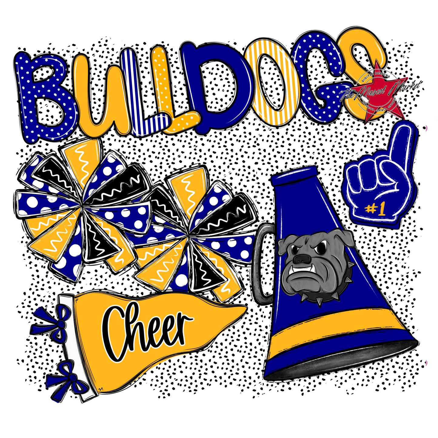 Bulldogs Cheer Spirit-Blue & Yellow