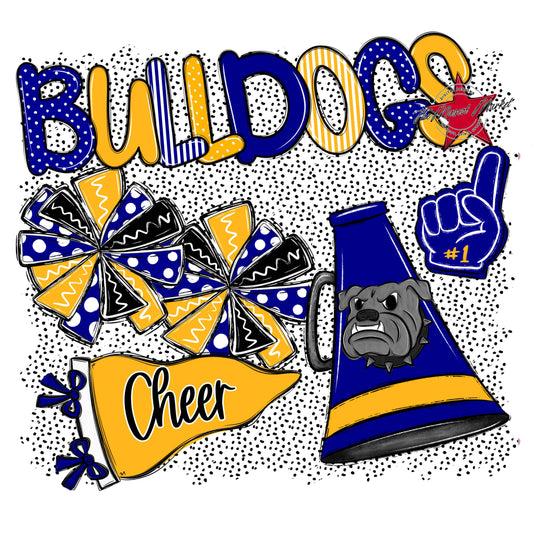 Bulldogs Cheer Spirit-Blue & Yellow