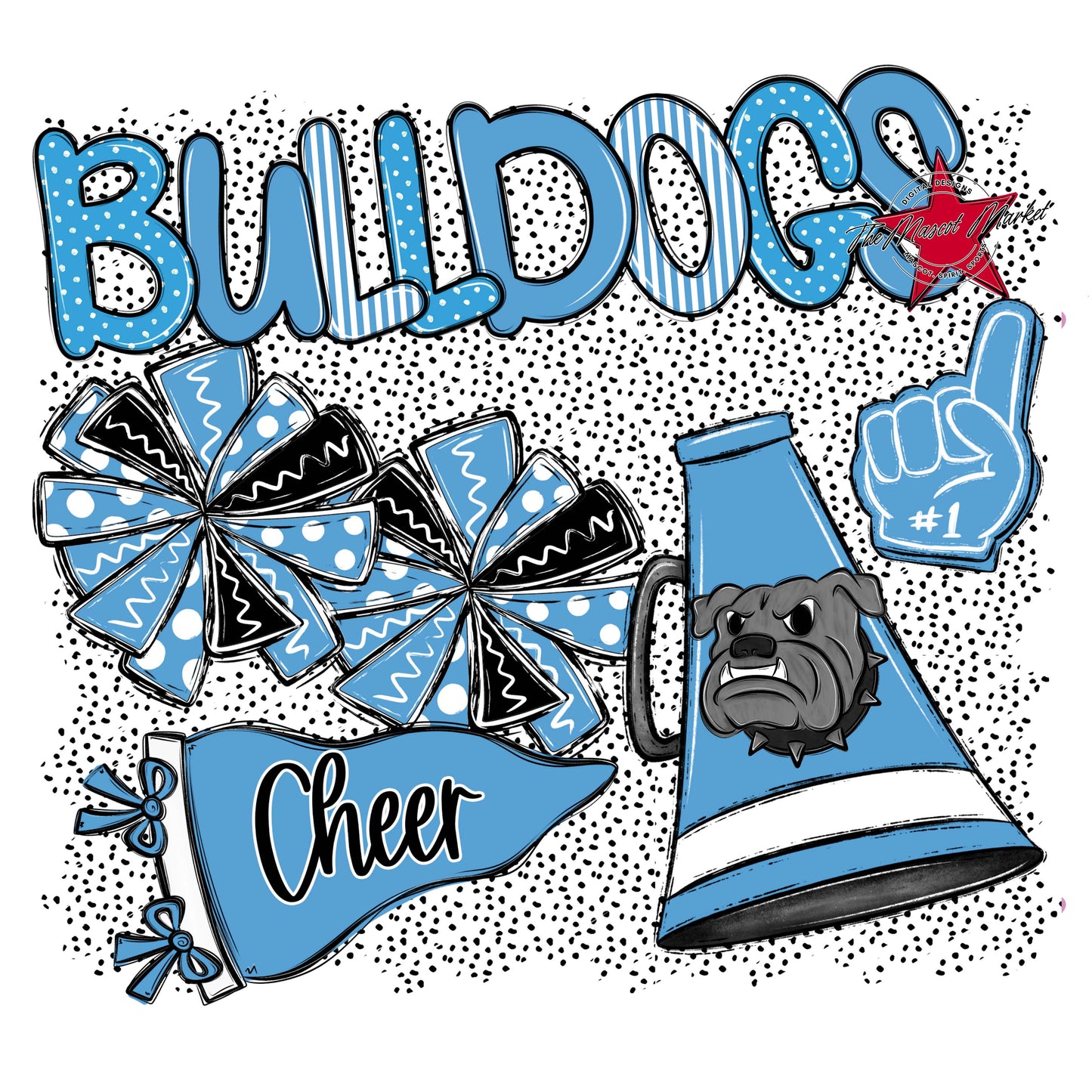 Bulldogs Cheer Spirit-Carolina Blue