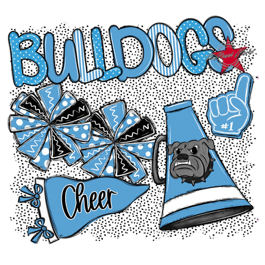 Bulldogs Cheer Spirit-Carolina Blue
