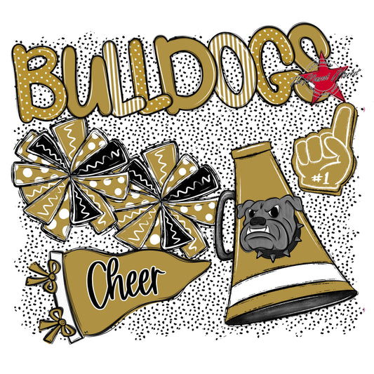 Bulldogs Cheer Spirit-Gold