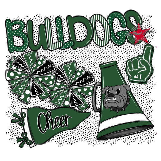 Bulldogs Cheer Spirit-Green