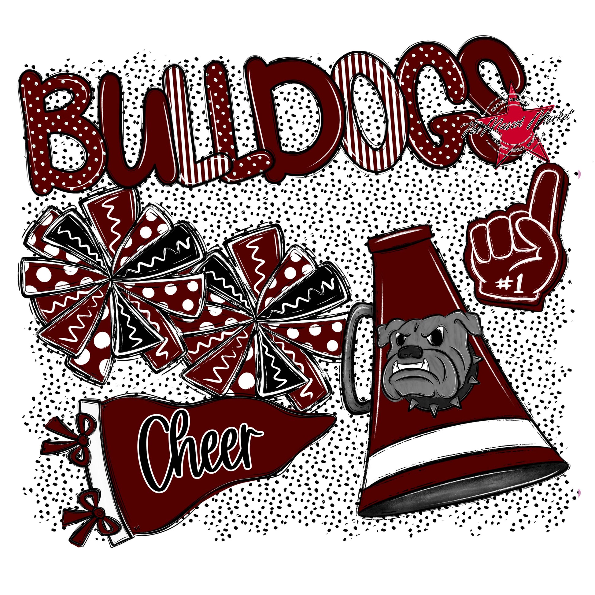 Bulldogs Cheer Spirit-Maroon