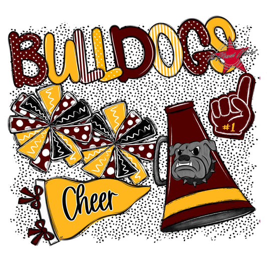 Bulldogs Cheer Spirit-Maroon & Yellow