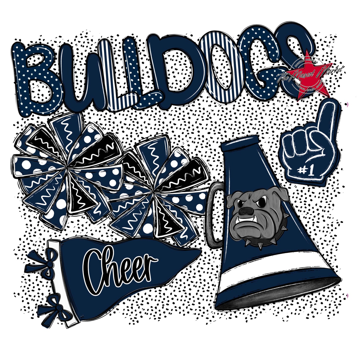 Bulldogs Cheer Spirit-Navy