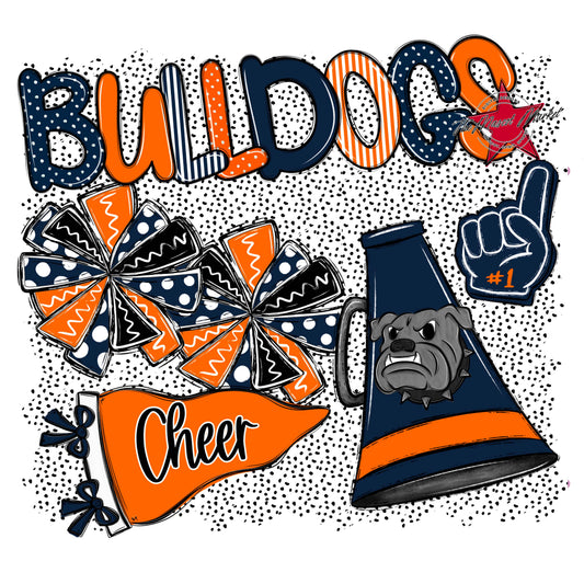 Bulldogs Cheer Spirit-Navy & Orange