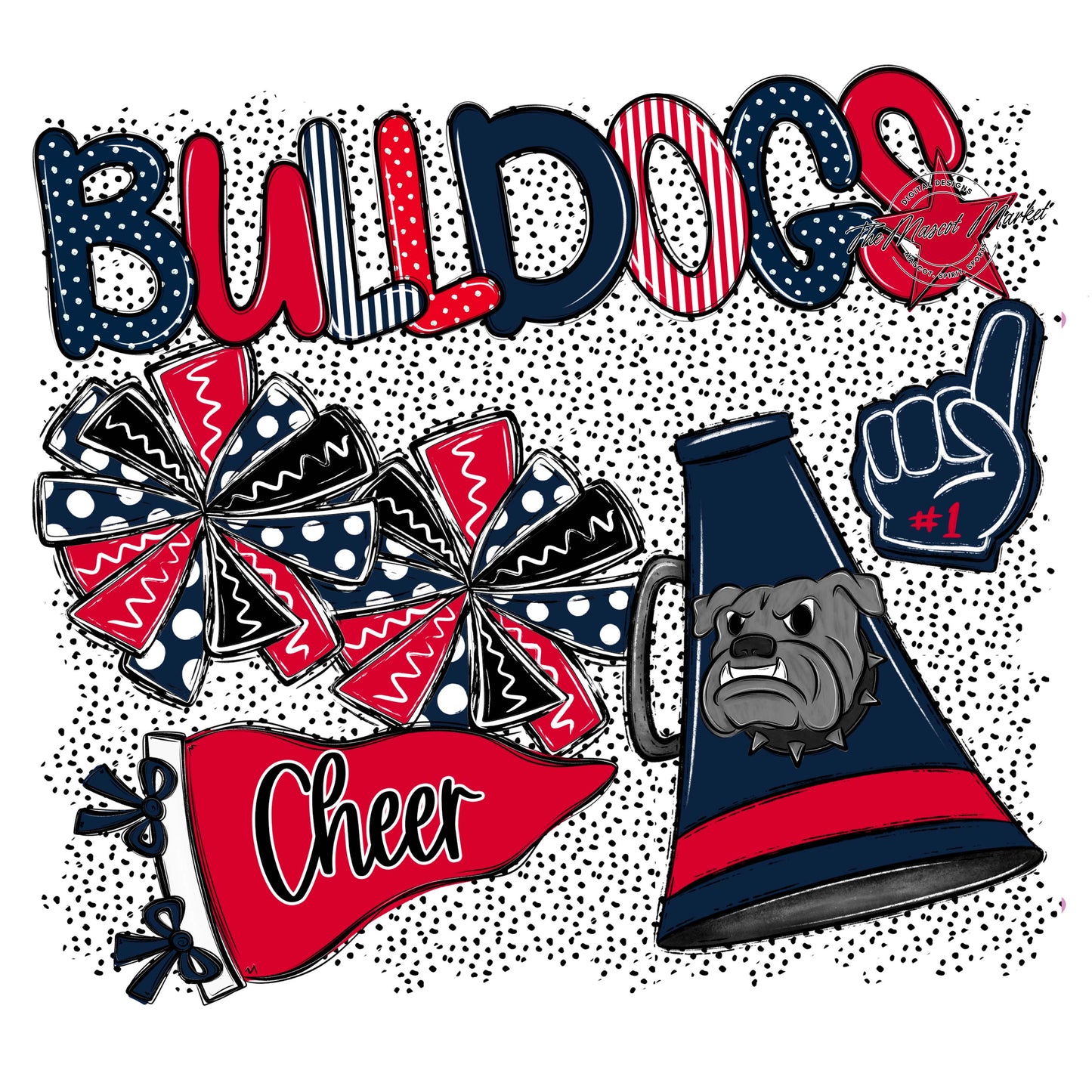 Bulldogs Cheer Spirit-Navy & Red