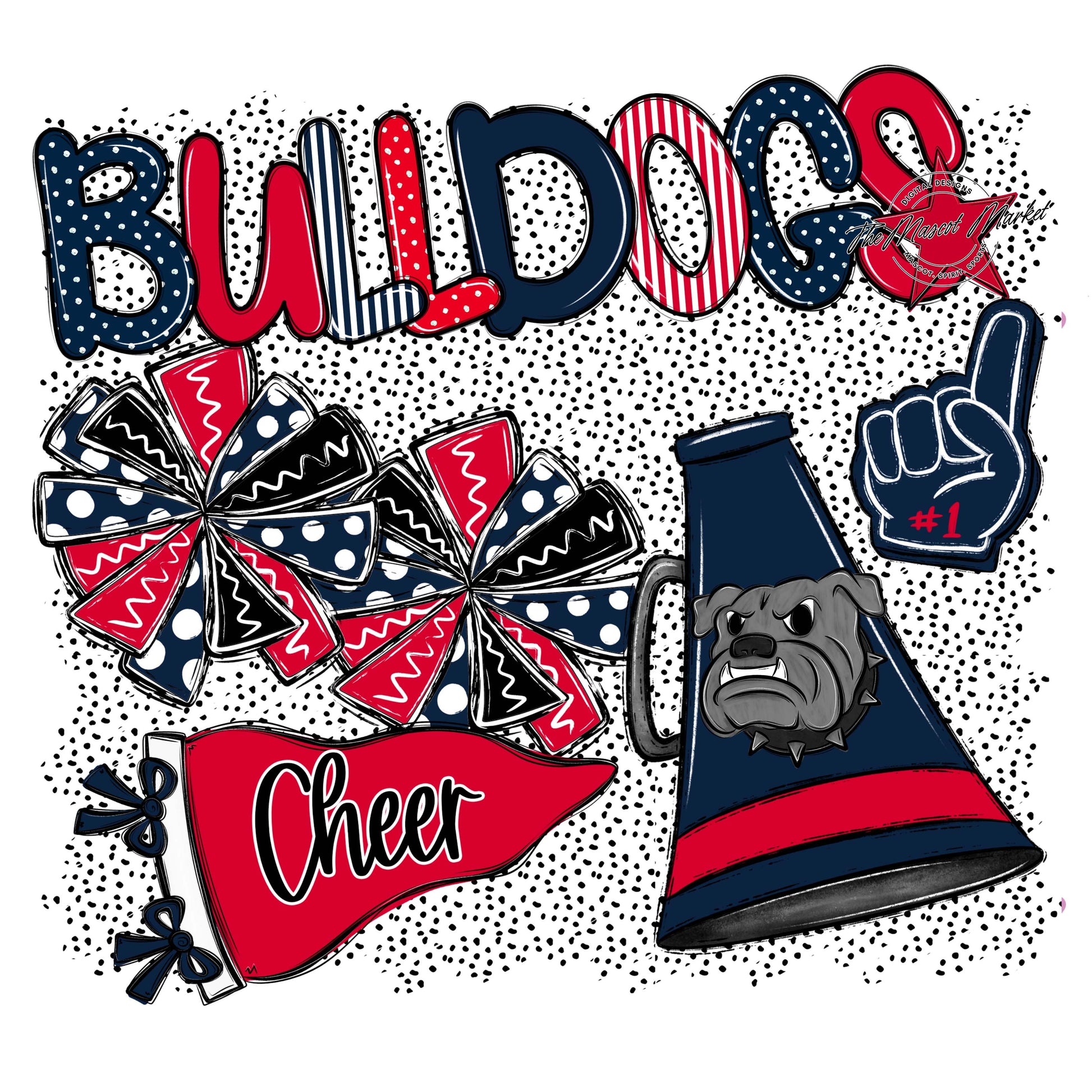 Bulldogs Cheer Spirit-Navy & Red