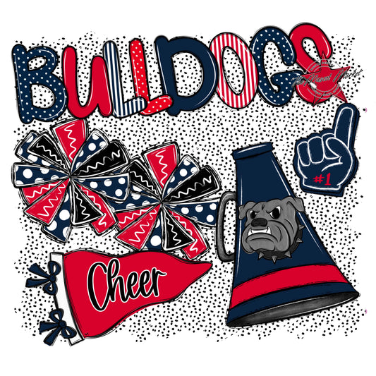 Bulldogs Cheer Spirit-Navy & Red