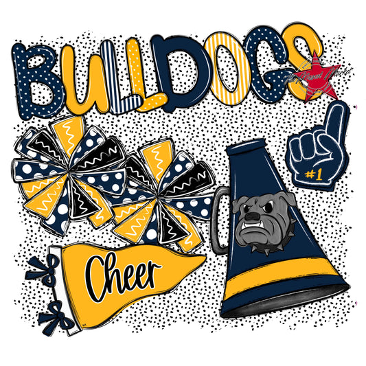 Bulldogs Cheer Spirit-Navy & Yellow