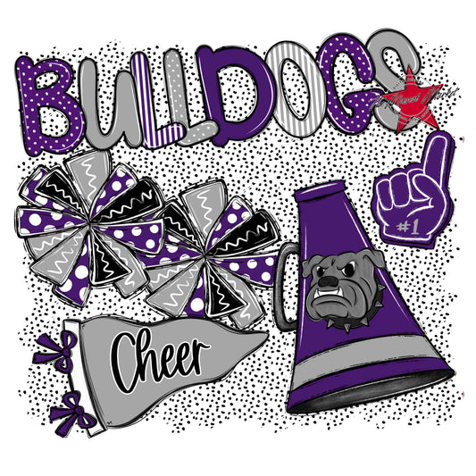 Bulldogs Cheer Spirit-Purple & Grey