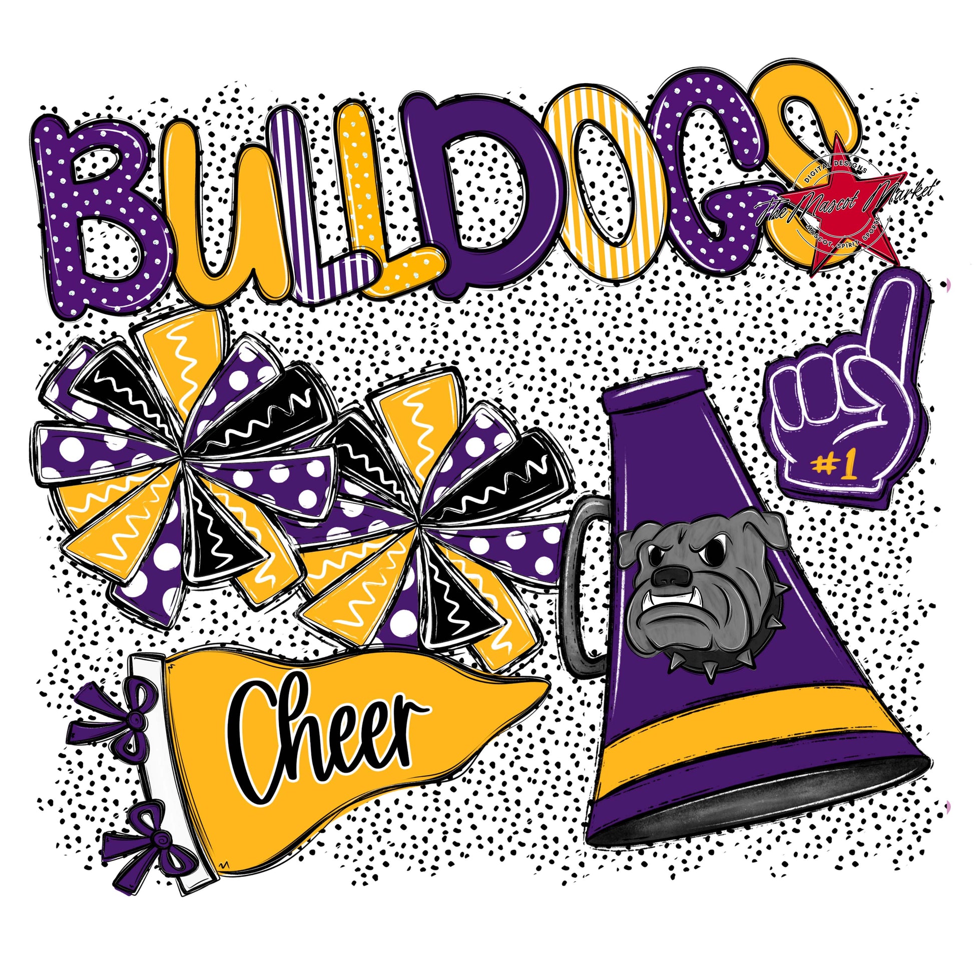 Bulldogs Cheer Spirit-Purple & Yellow