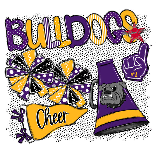 Bulldogs Cheer Spirit-Purple & Yellow