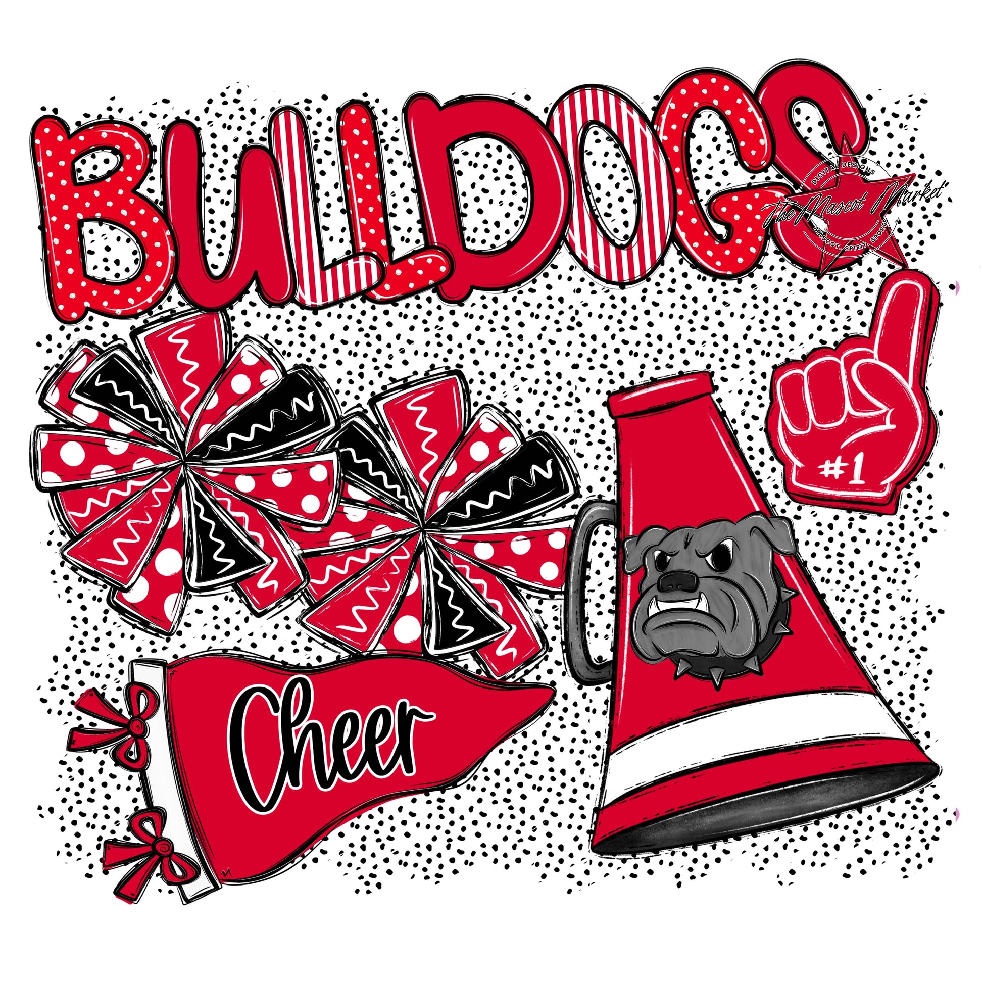 Bulldogs Cheer Spirit-Red