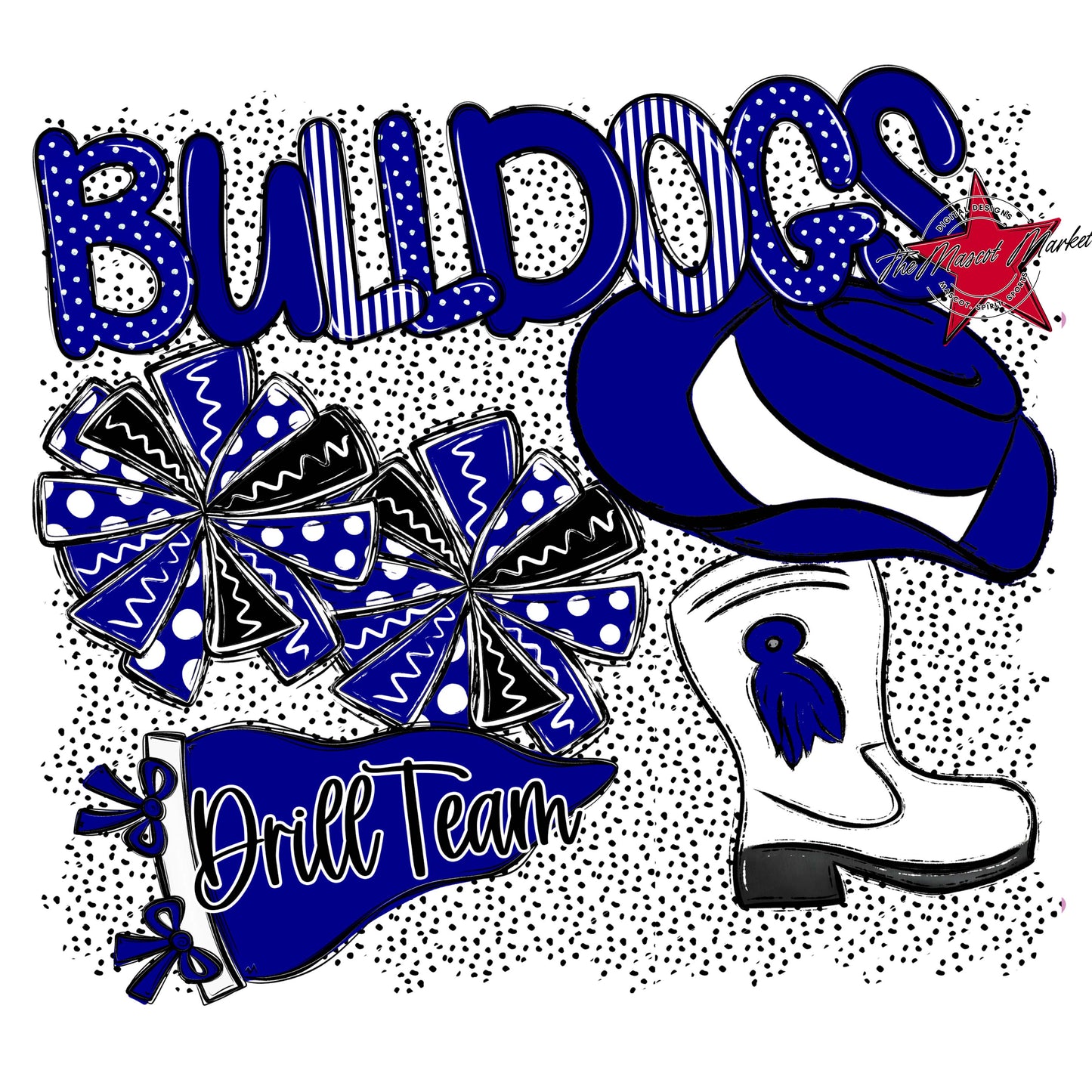 Bulldogs Drillteam Spirit-Blue