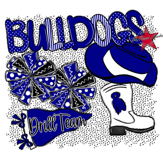 Bulldogs Drillteam Spirit-Blue