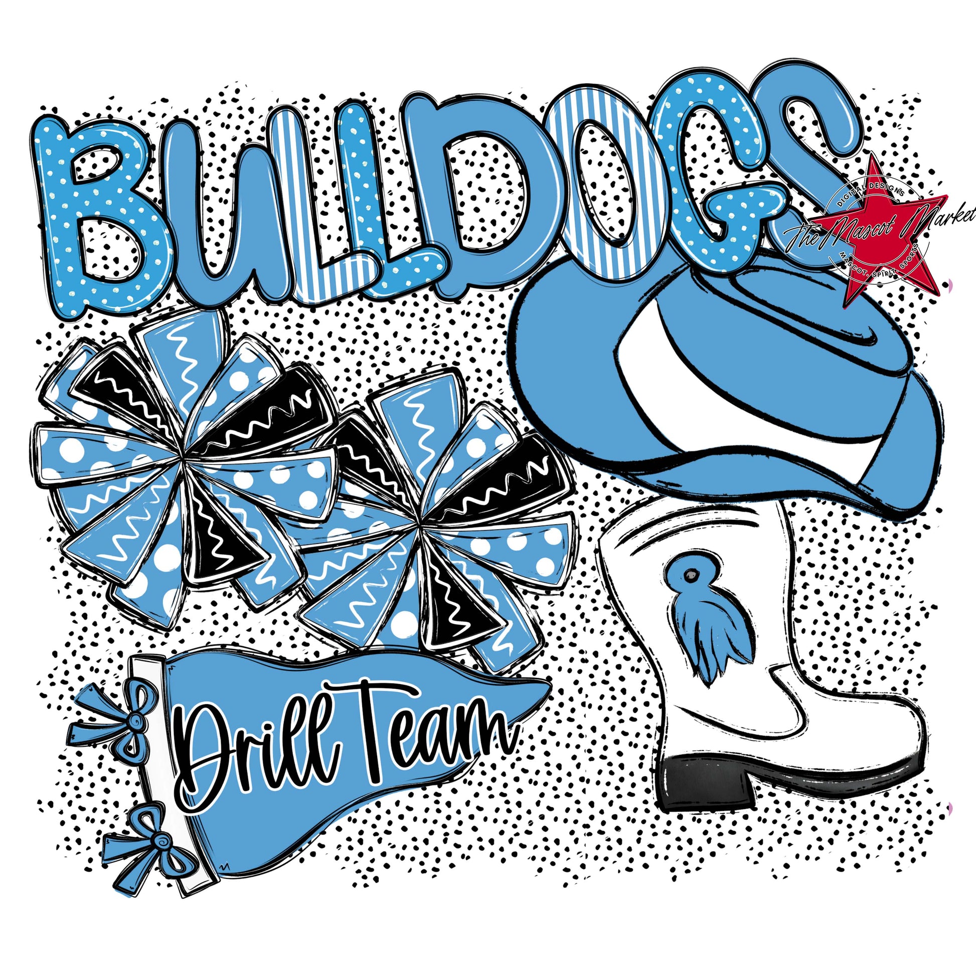 Bulldogs Drillteam Spirit-Carolina Blue