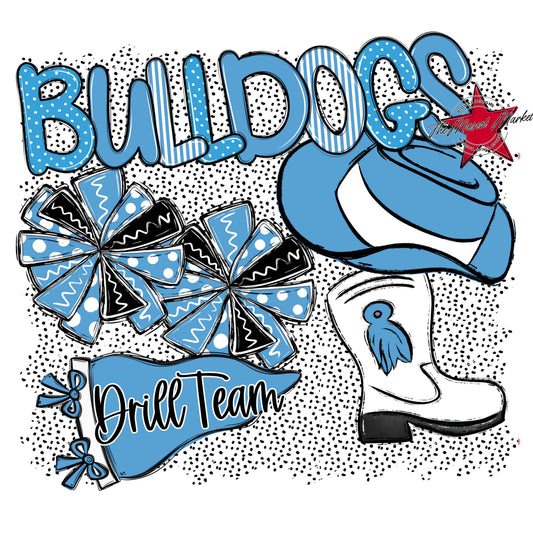 Bulldogs Drillteam Spirit-Carolina Blue