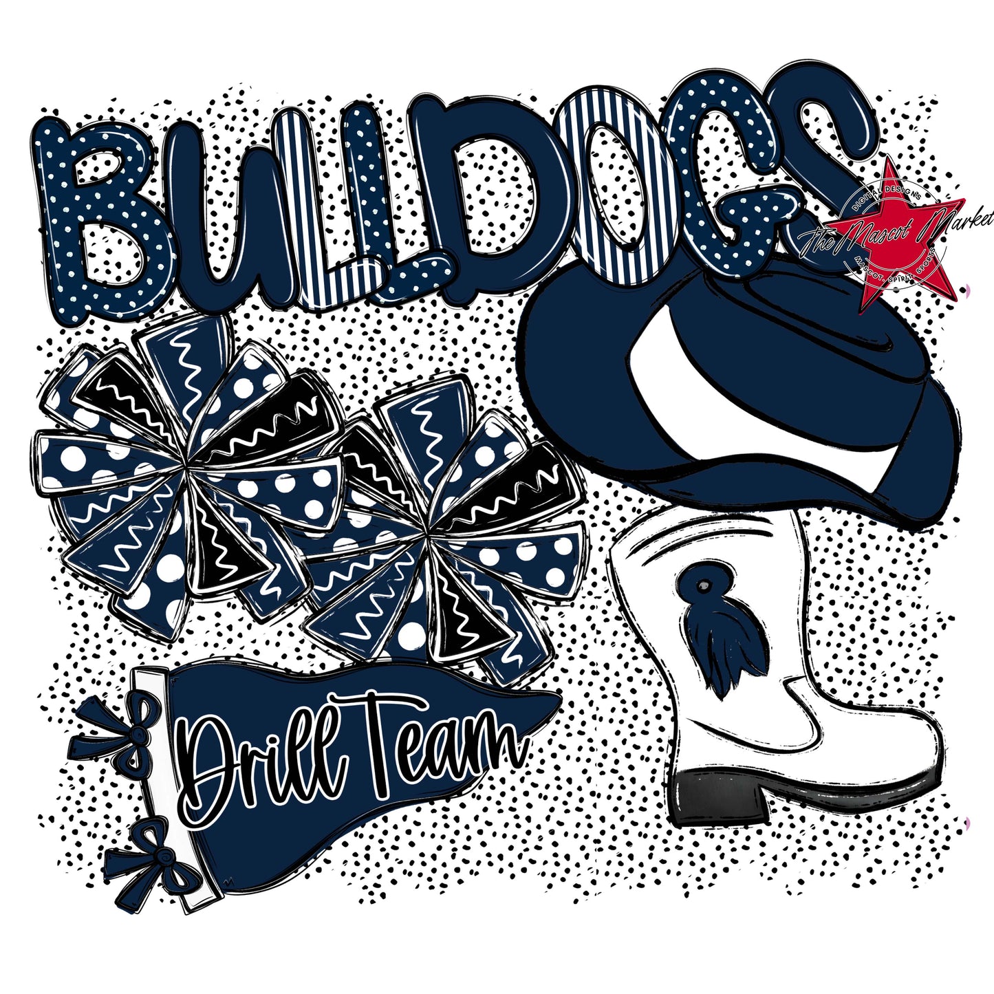 Bulldogs Drillteam Spirit-Navy
