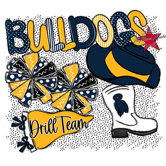 Bulldogs Drillteam Spirit-Navy & Yellow