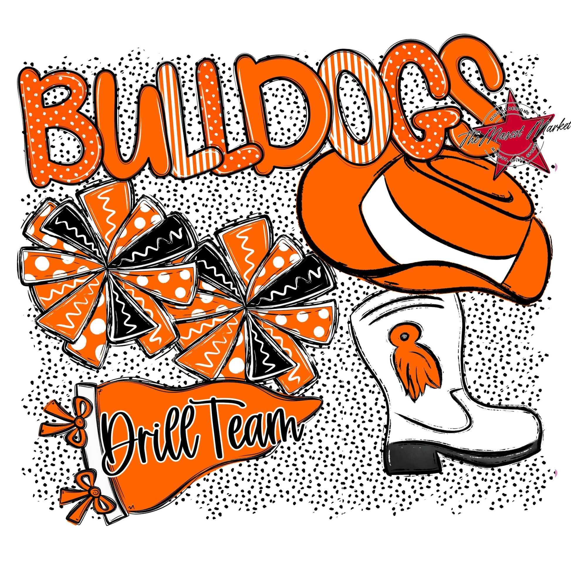 Bulldogs Drillteam Spirit-Orange