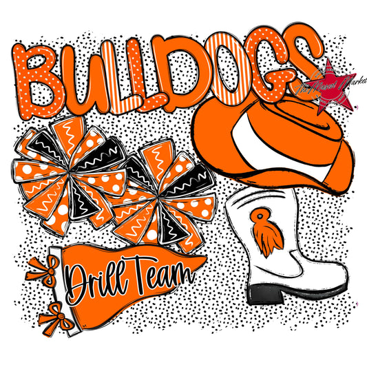 Bulldogs Drillteam Spirit-Orange