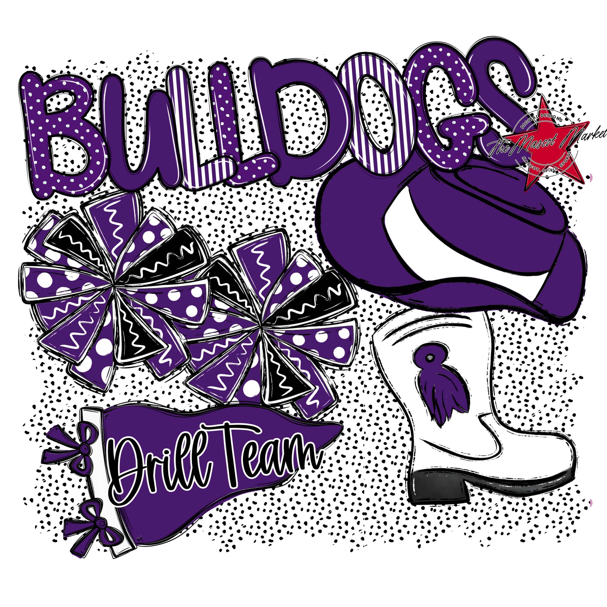 Bulldogs Drillteam Spirit-Purple