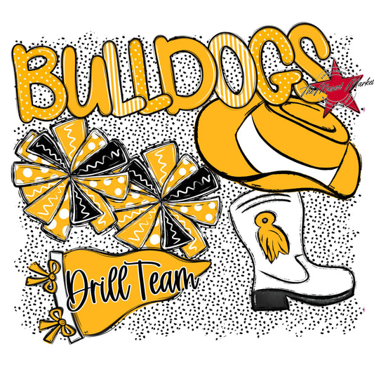 Bulldogs Drillteam Spirit-Yellow