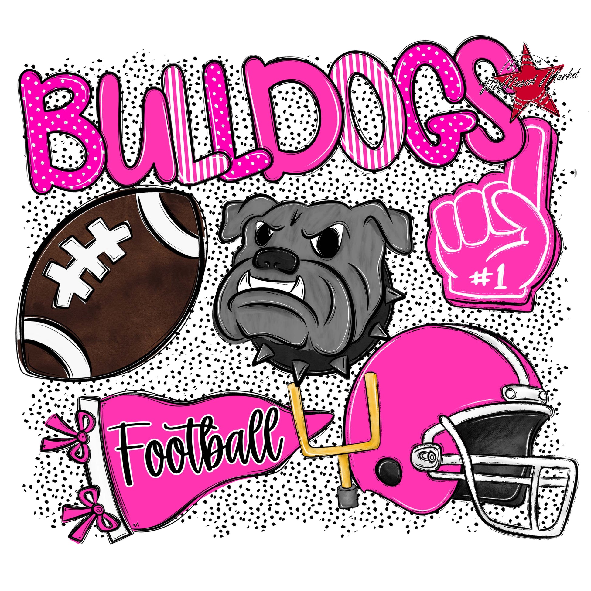 Bulldogs Football Spirit-Pink