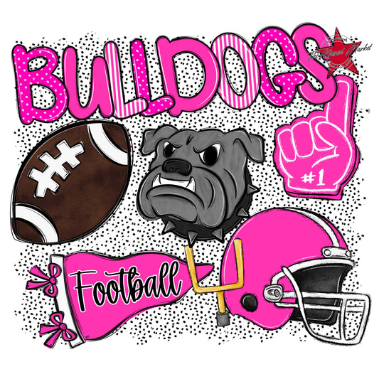 Bulldogs Football Spirit-Pink