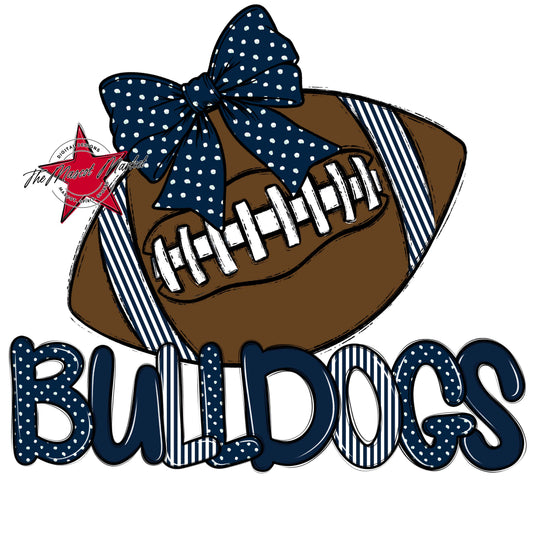 Bulldogs Football Spirit Design-Navy